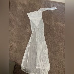 White and silver dress